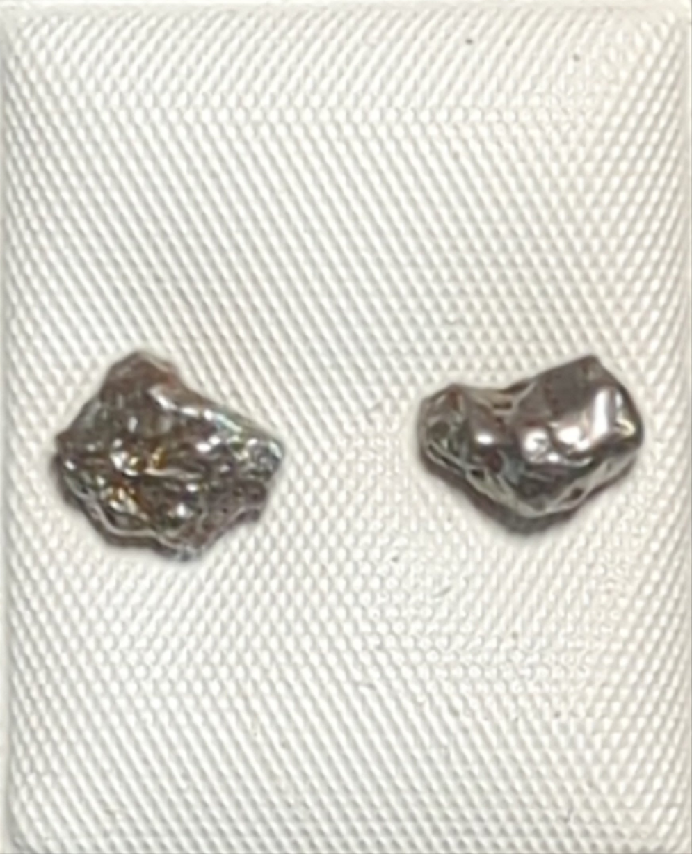 ME-35 Authentic Campo del Cielo Meteorite Earrings