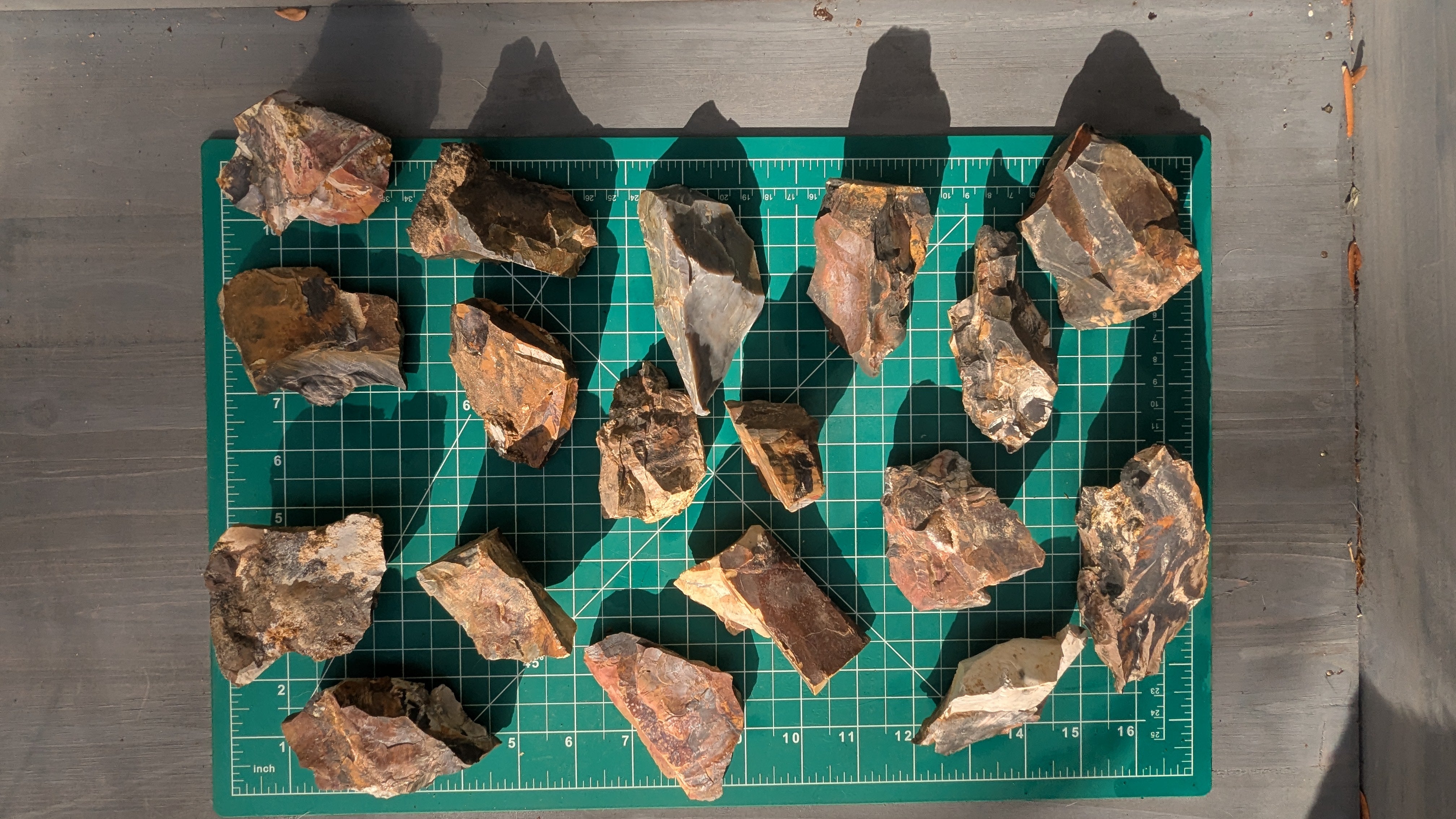 Medium Rainbow Flint - Raw Ohio Flint Ridge Flint Pieces