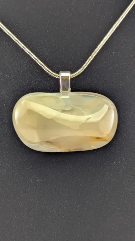 Fractured-Matrix Botswana Agate Pendant Necklace