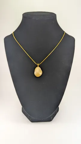 Radiant Tumbled Citrine Pendant Necklace