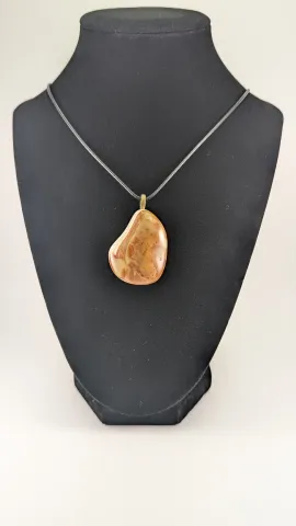 Natural Carnelian Bahia Agate Pendant - Hand-Selected Raw Stone Art