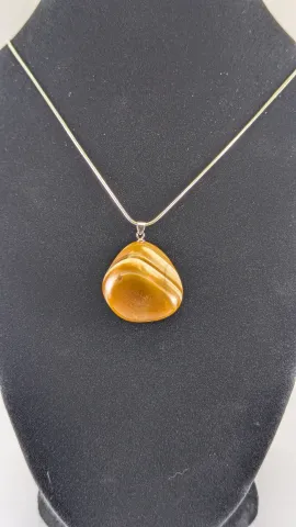 Layered Bahia Agate Reversible Pendant Necklace