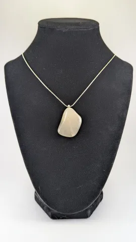 Luminescent Milky Quartz Pendant