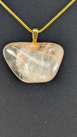 Rose and Clear Quartz Pendant