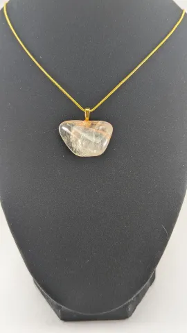 Rose and Clear Quartz Pendant