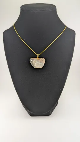 Rose and Clear Quartz Pendant