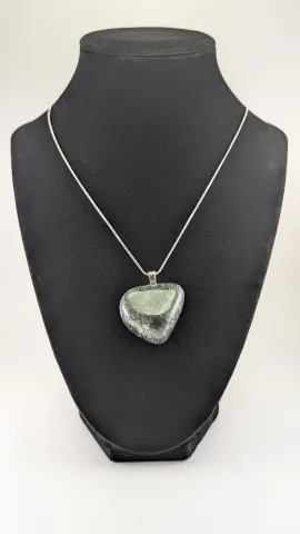 Heart-Shaped Speckled Granite Pendant