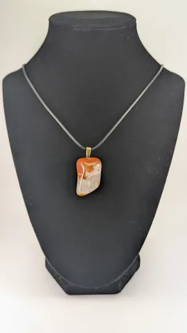 Tumbled Quartz and Chalcedony Pendant